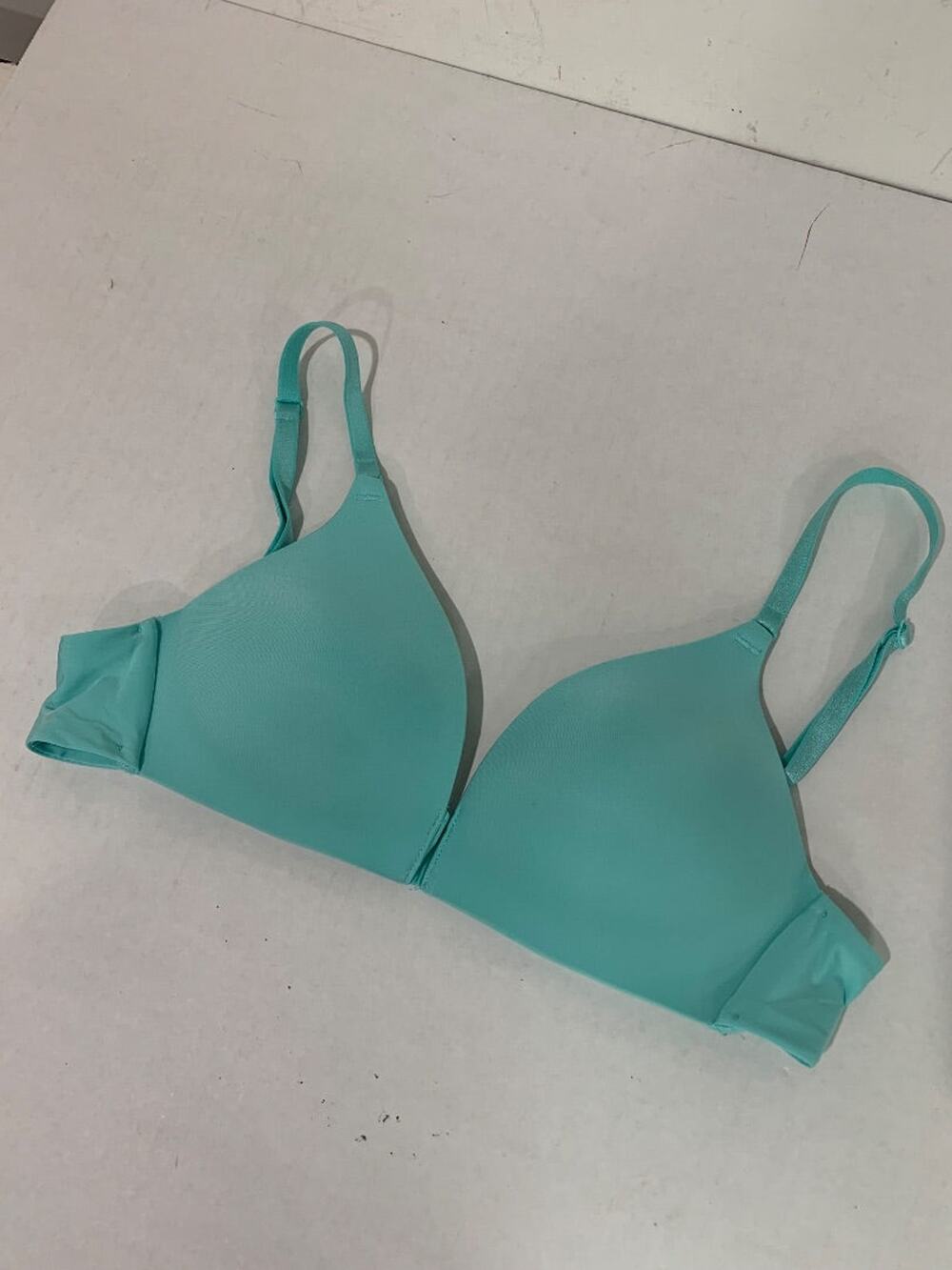 Size 32B Victorias Secret No Wire Padded Bra Turquoise‎ 301420-X12
